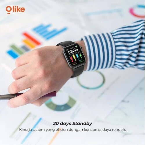 Olike Smartwatch W12C Smart Watch Bluetooth Call Touchscreen - Garansi Resmi Olike