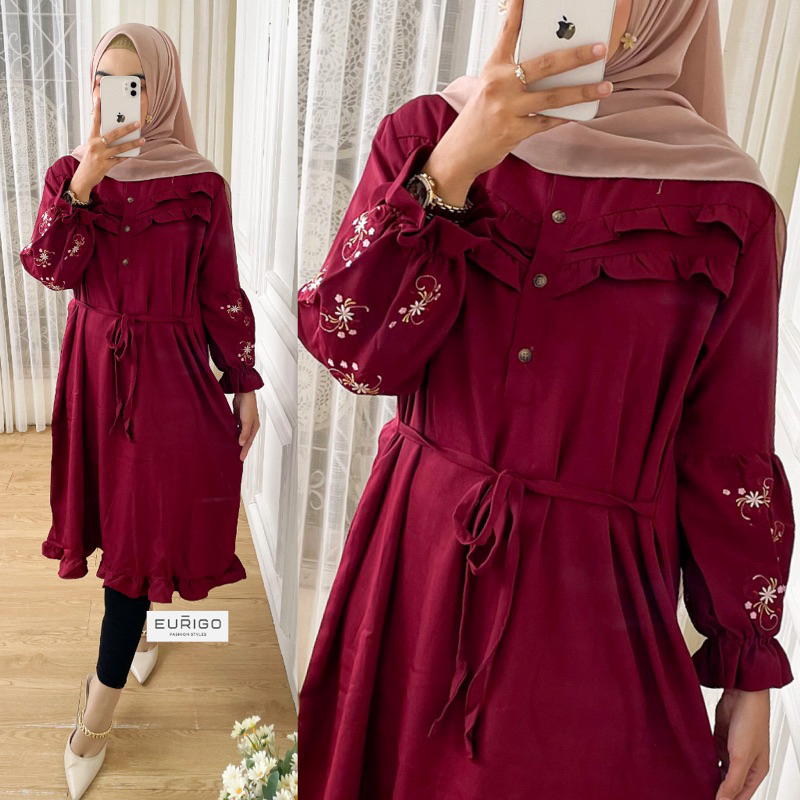 Queen Tunik 10 - Tunik Shakila Bordir Ld 110  Busui / R.13 - 321-6423