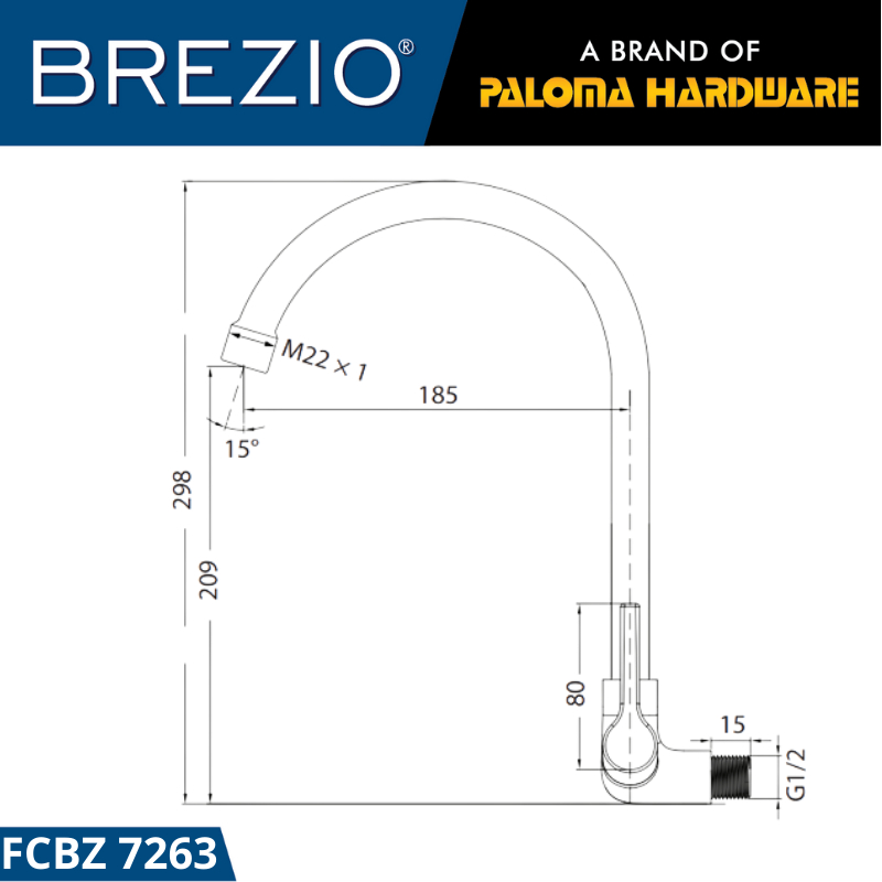 BREZIO FCBZ 7263 KERAN DAPUR WASTAFEL CUCI PIRING KRAN ANGSA TEMBOK HITAM BLACK MATTE