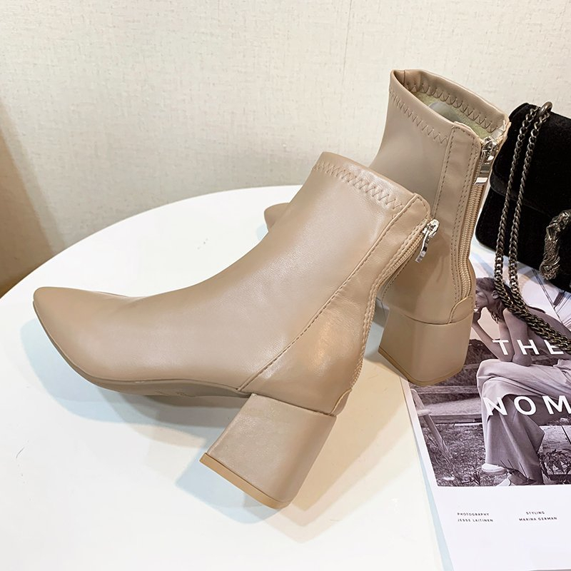 Korean Pointed Toe Ankle Boots Winter Fashion 5408 (36 - 40)