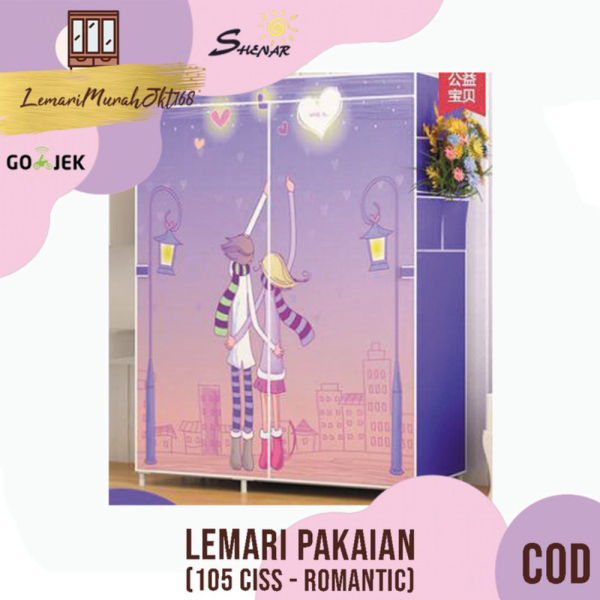 ROMANTICSHENAR - rak pakaian lemari baju - Ungu / Unik Limited lemari CI /lemari105