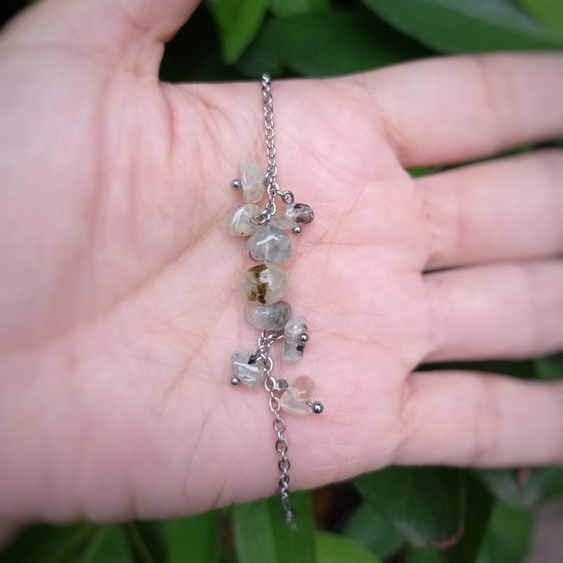 Gelang Stainless Green Garnet