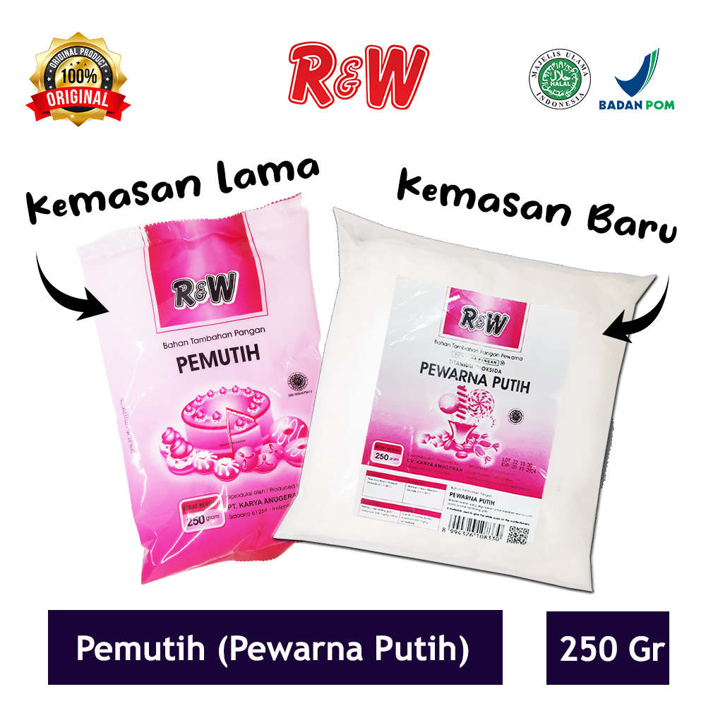 Pewarna Putih Pemutih Makanan Rajawali R&amp;W RW 250 g