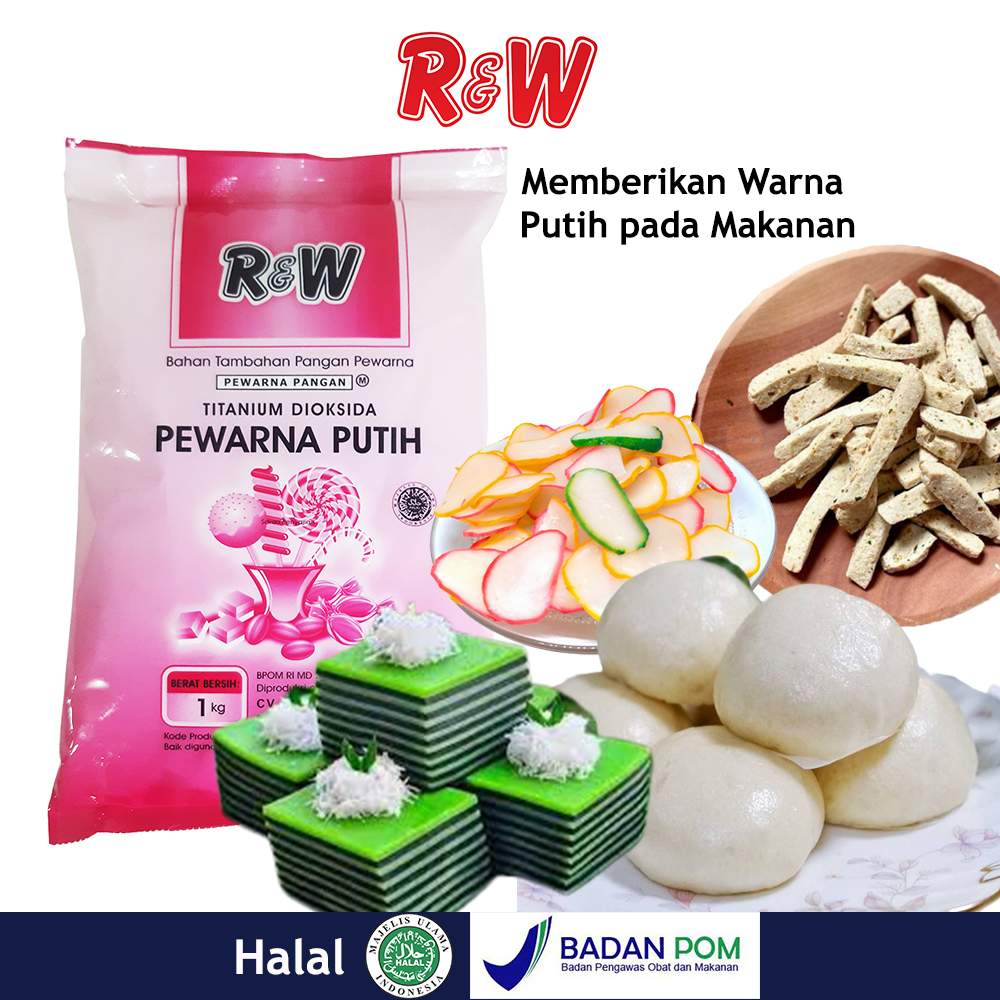 Pewarna Putih Pemutih Makanan Rajawali R&amp;W RW 1 kg