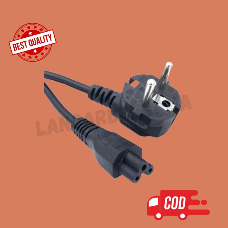 Kabel power adaptor charger laptop 3 lubang / hole panjang 1.8m