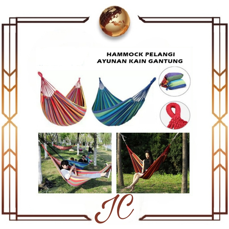 (JC) hammock  colorful//ayunan tempat tidur gantung//ayunan camping series