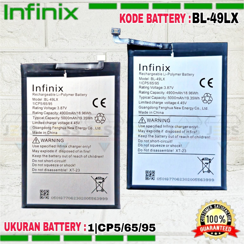 Baterai Battery Original ERRLY BL-49LX BL49LX For Type INFINIX HOT 20S , X6827 &amp; HOT 12i , X665 , X665B &amp; HOT 12 , X6817