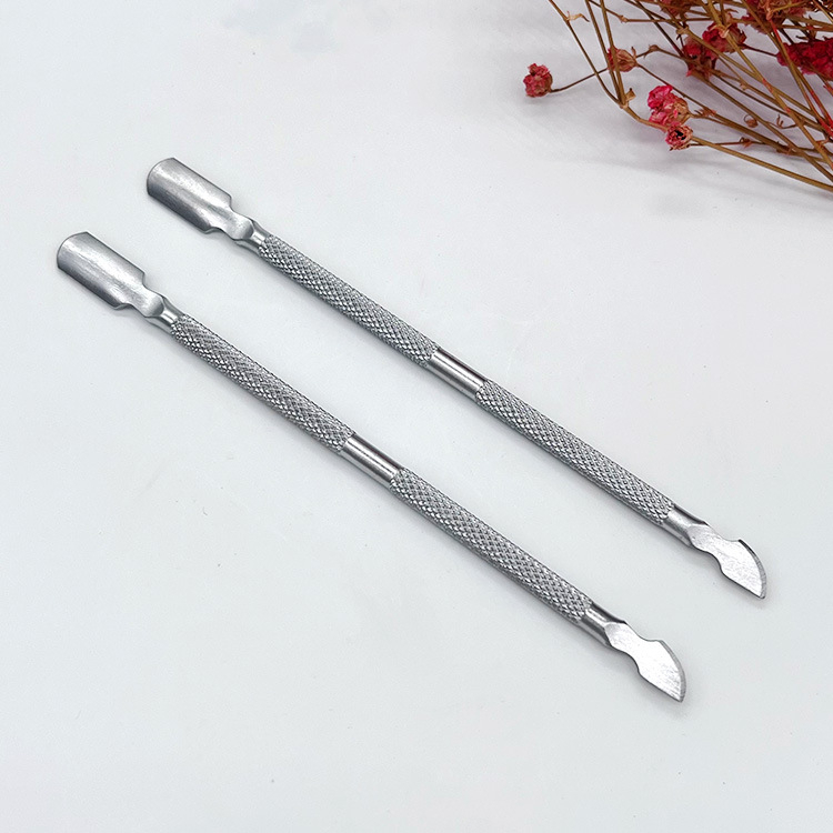 Alat Pendorong Kutikula / Cuticle Pusher Stainless Steel Silver Nail Pusher Manicure Pedicure 2 Sisi