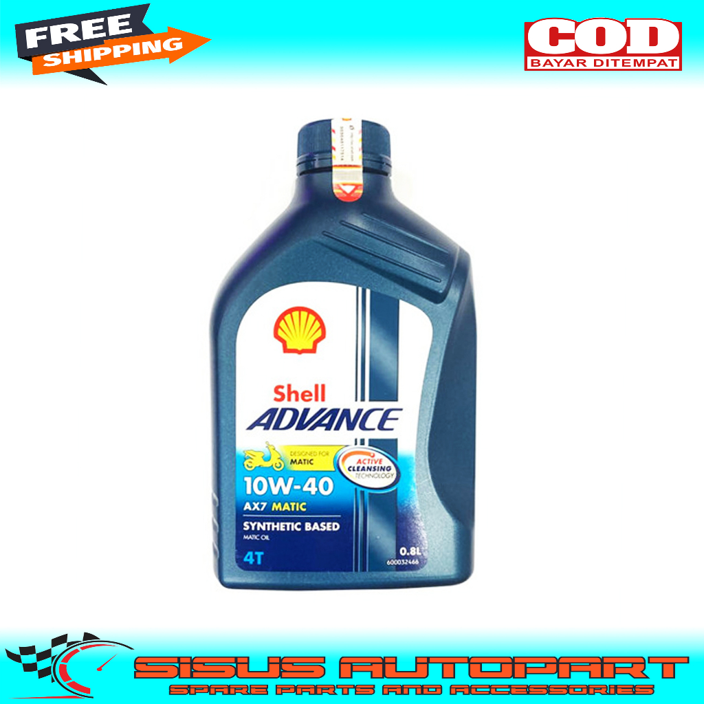 OLI SHELL ADVANCE AX7 10W40 / SHELL ADVANCE 0.8L / OLI SHELL ADVANCE AX7 800ML