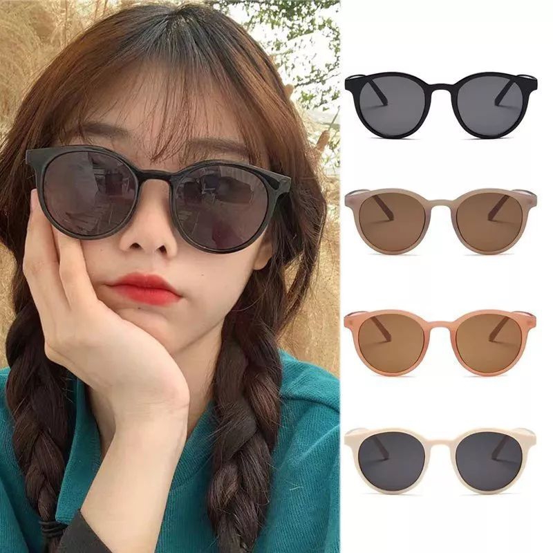 ❄️NurmallaShopp001❄️KACAMATA HITAM WANITA PRIA TREND GAYA FASHION BULAT MATA KUCING KOREA