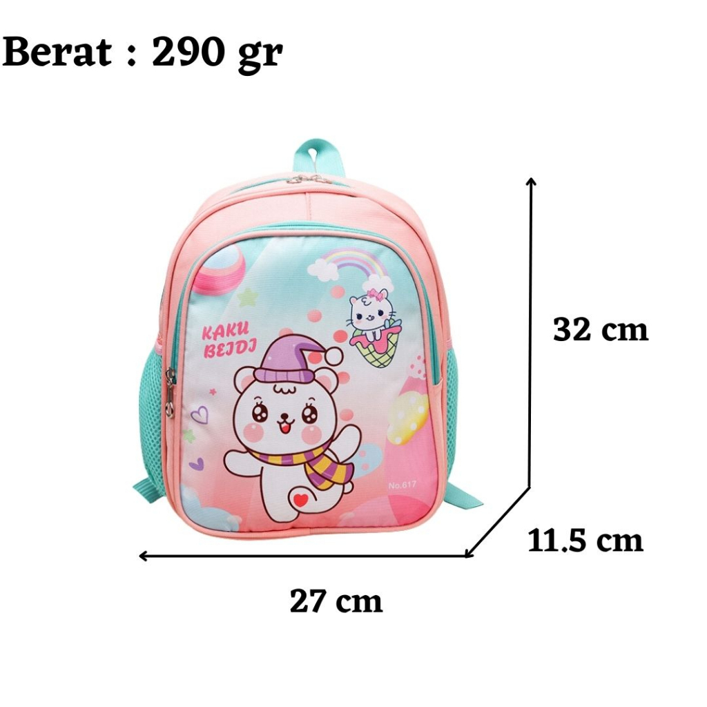 [MONA] Tas Ransel Sekolah Gambar Unik dan Lucu Warna Cerah Kualita Import Premium -M0230