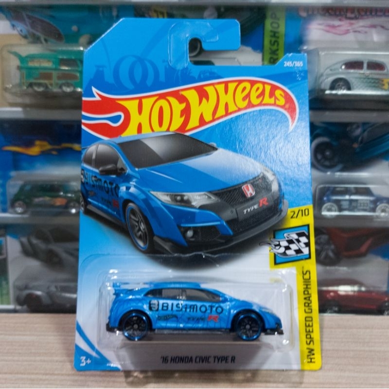 Hot Wheels 16 Honda Civic Type R - Bisimoto Blue