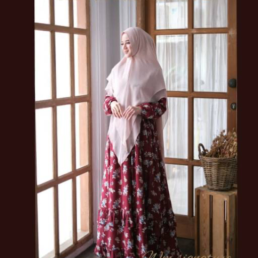 GAMIS SYARI MAWAR ABANG ORIGINAL BY WM SIGNATURE