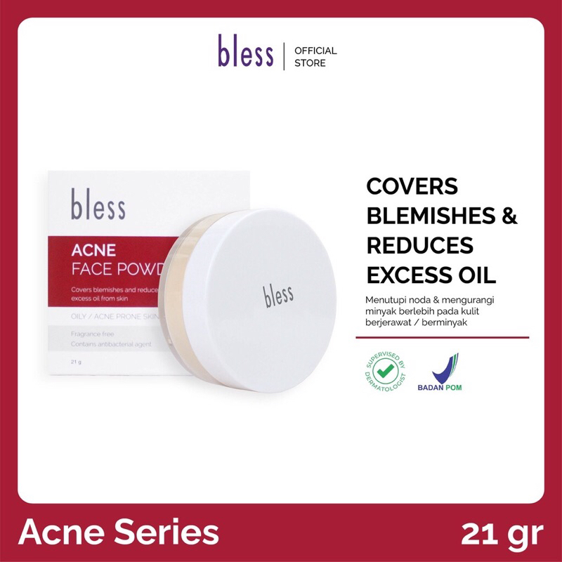 Bless Acne Face Powder / Bedak Tabur Kulit Berjerawat