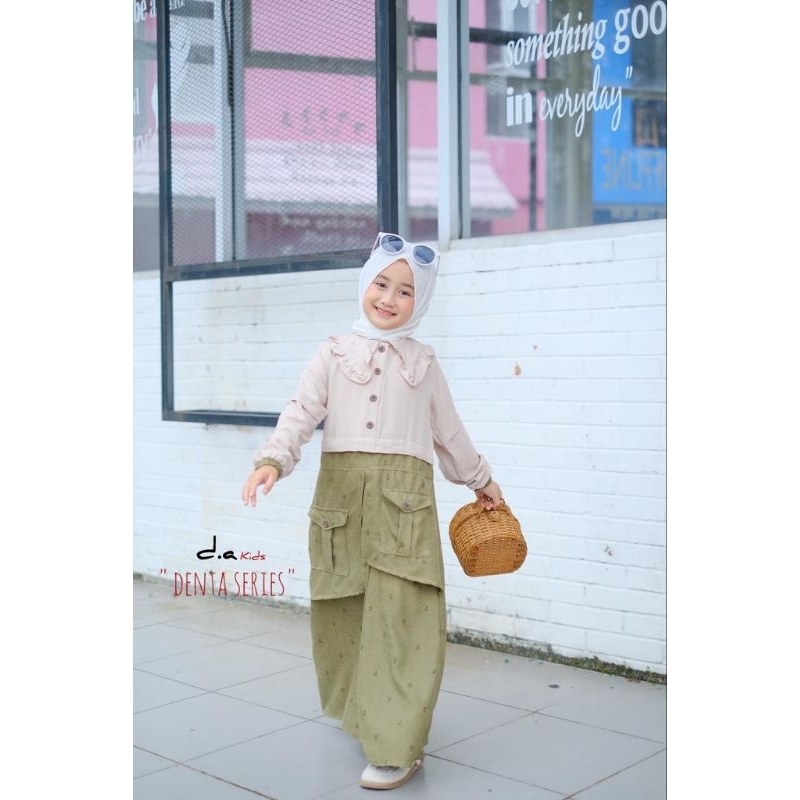 Zaja - Baju Gamis Anak Perempuan 4-12 Tahun Bahan PoloLinen Mix Corduroy Motif Cantik Dan Imut / Busana Muslim Anak-anak Cocok Di Pakai Untuk Acara &amp; Sekolah Ngaji Dan Sentuhan Desain Kerah Mewah