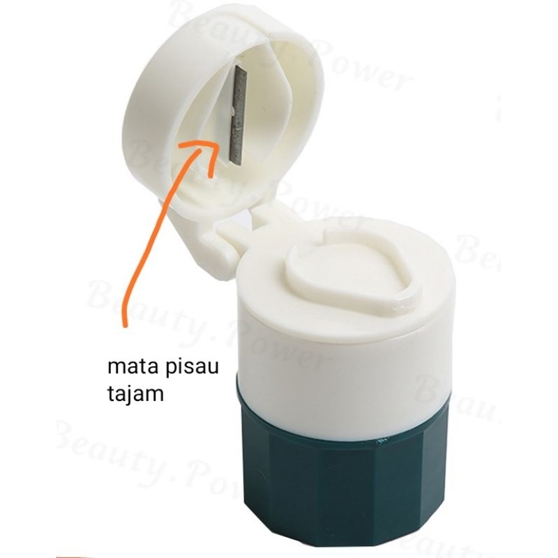 Alat Pemotong Obat Pill Cutter Box Kotak Tempat Obat Alat Potong Obat