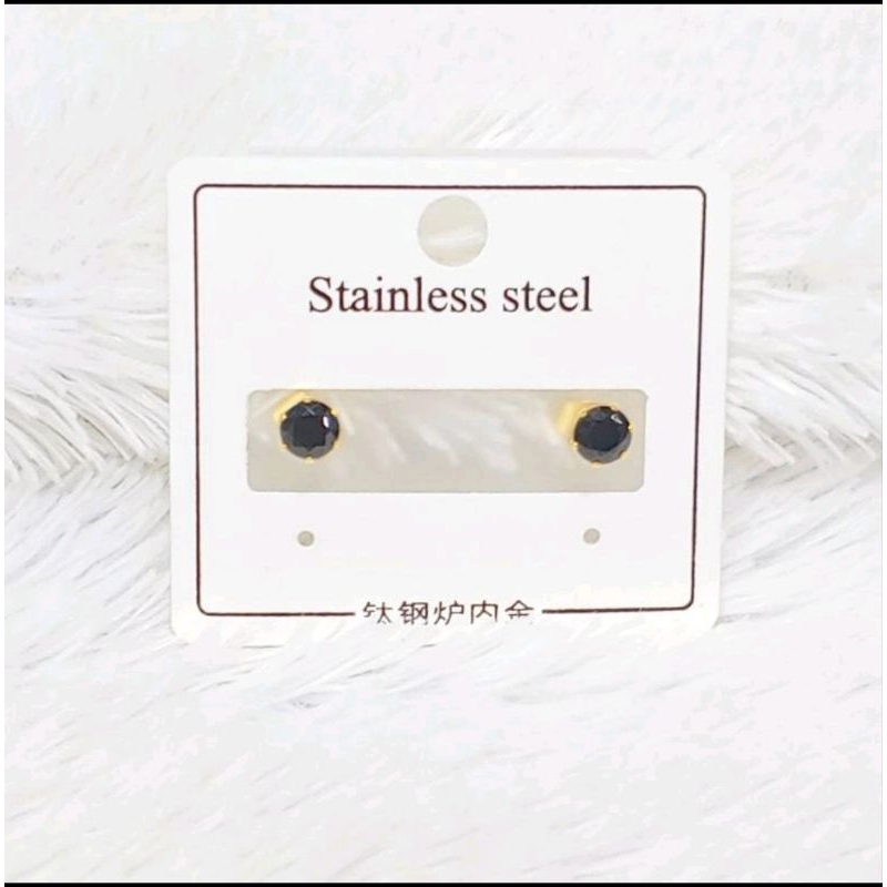 Anting Titanium Premium Mata Hitam