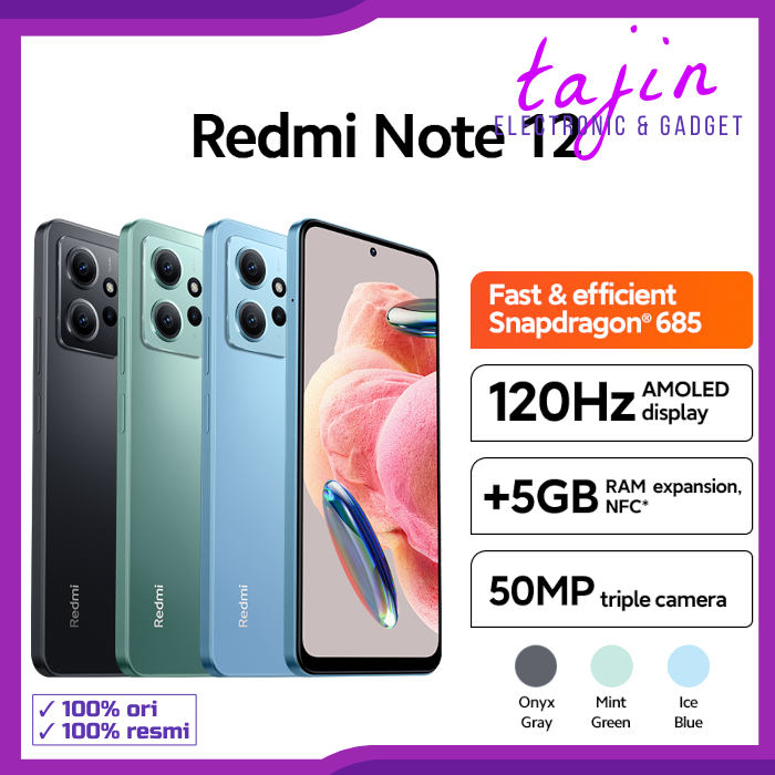 Xiaomi Redmi Note 12 4/128 GB - Garansi Resmi