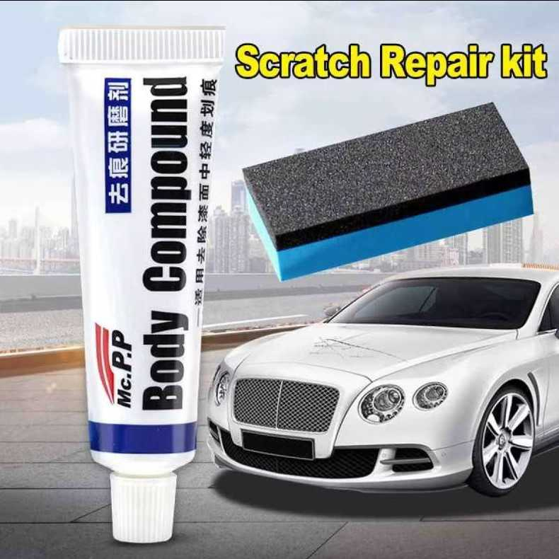 Kompon Compound + Busa Poles Applicator Pad Penghilang Baret Body Mobil Motor Scratch Repair Kit Compound Wax Paint Scratch Auto Care Polish body compound penghilang baret mobil