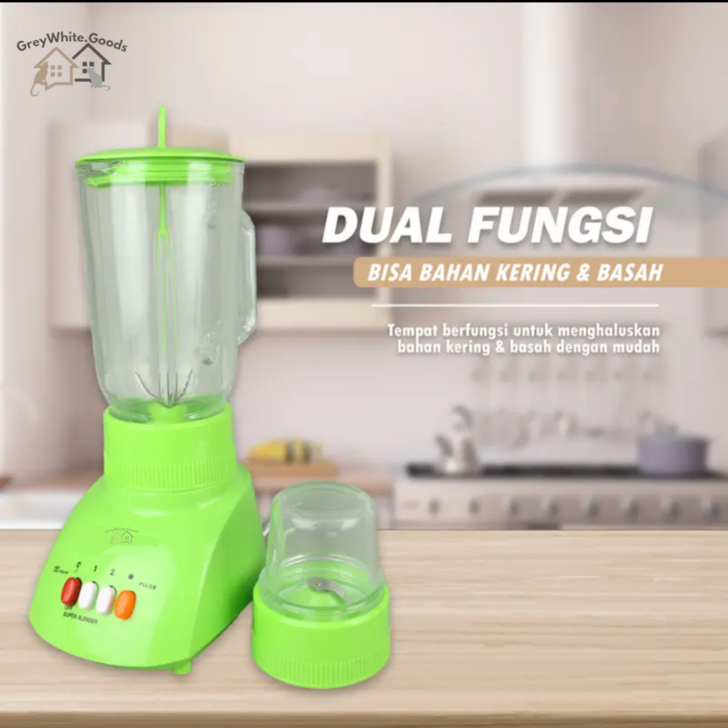 GW Blender Juicer 6 Mata Pisau 2in1 Hemat Daya Penghancur Es