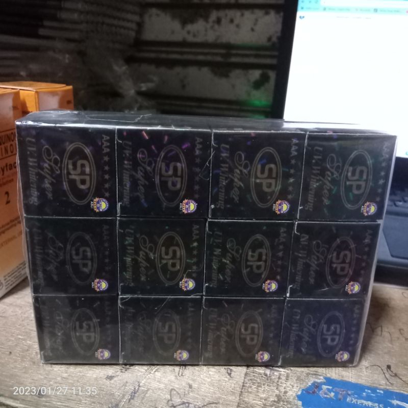 (12 pcs) Cream Sp Hitam Plastik Super Uv Whitening Lusian