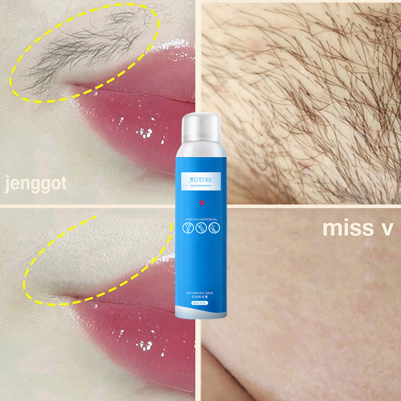 Cream Krim Spray Penghilang bulu permanen rambut Hair removal cream 120ml Rambut ketiak Penghilang bulu Bagian privat kaki Lengan Krim penghilang rambut cepat yang aman lembut tanpa rasa sakit