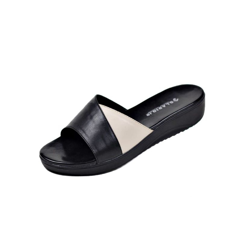 Patris London mules wanita  Heels/hak 5 cm/Jimin Sandal Wedges Wanita Kepang Tali Belakang casual sa