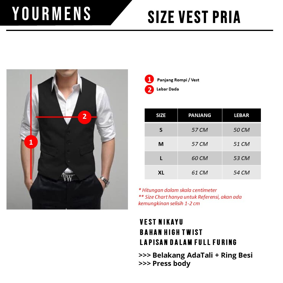 SETELAN 4IN1 VEST HIGH TWSIT INCLUDE ROMPI, CELANA DAN KEMEJA PUTIH BAHAN TWIST WARNA HITAM