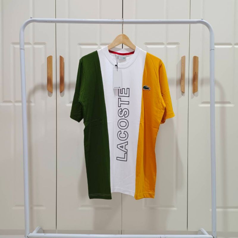 Kaos T Shirt Baju Lacoste Patch Bordir Combinasi Logo Besic Fonts 24s Premium