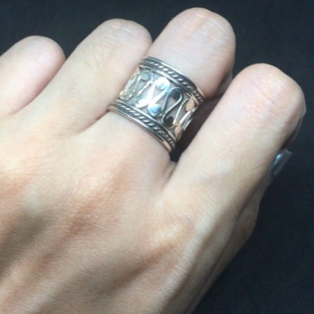 Cincin Perak Silver 925 Asli Pria Wanita Ukir Anti Karat Adjustable