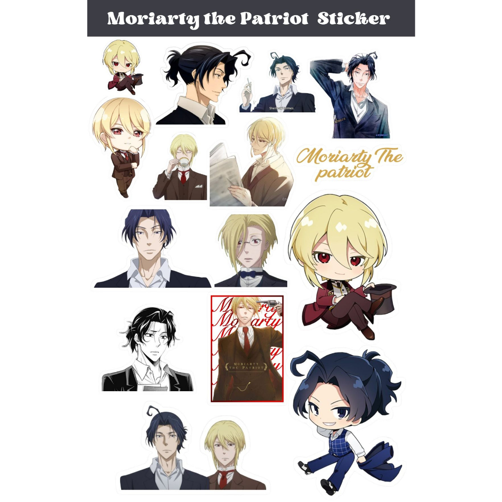 Sticker MORIARTY THE PATRIOT anime sherlock holmes aesthetic chibi cute bisa custom