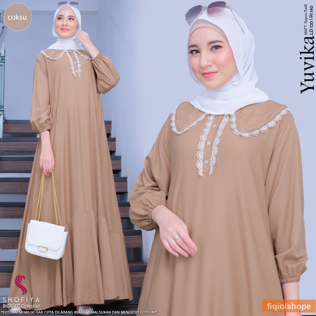 Baju Gamis Muslim Wanita Yuvika Ori By Sofiya