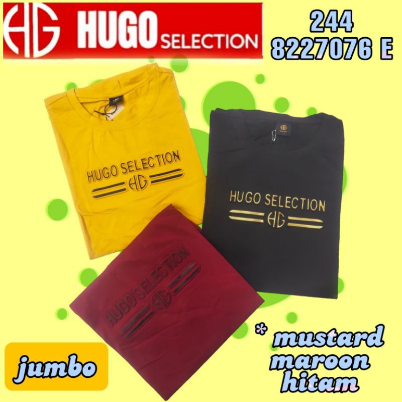 kaos hugo jumbo big size lengan pendek