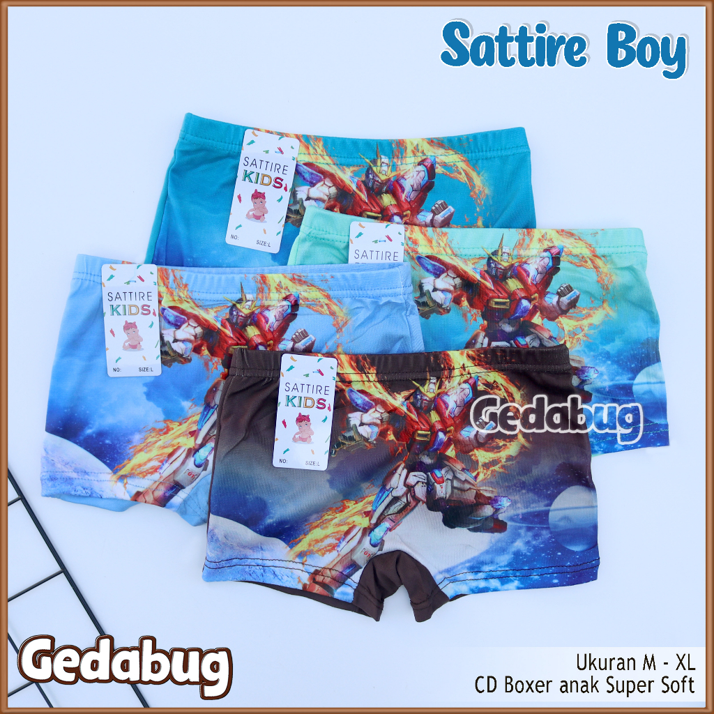 6 Pcs - CD Boxer Celana dalam anak SATTIRE BOY Pakaian dalam anak laki laki