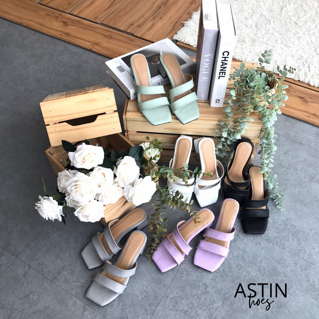 (BIG SALE) ASTIN Elle Sandal Heels Wanita 5 cm - Heels Hak Tahu