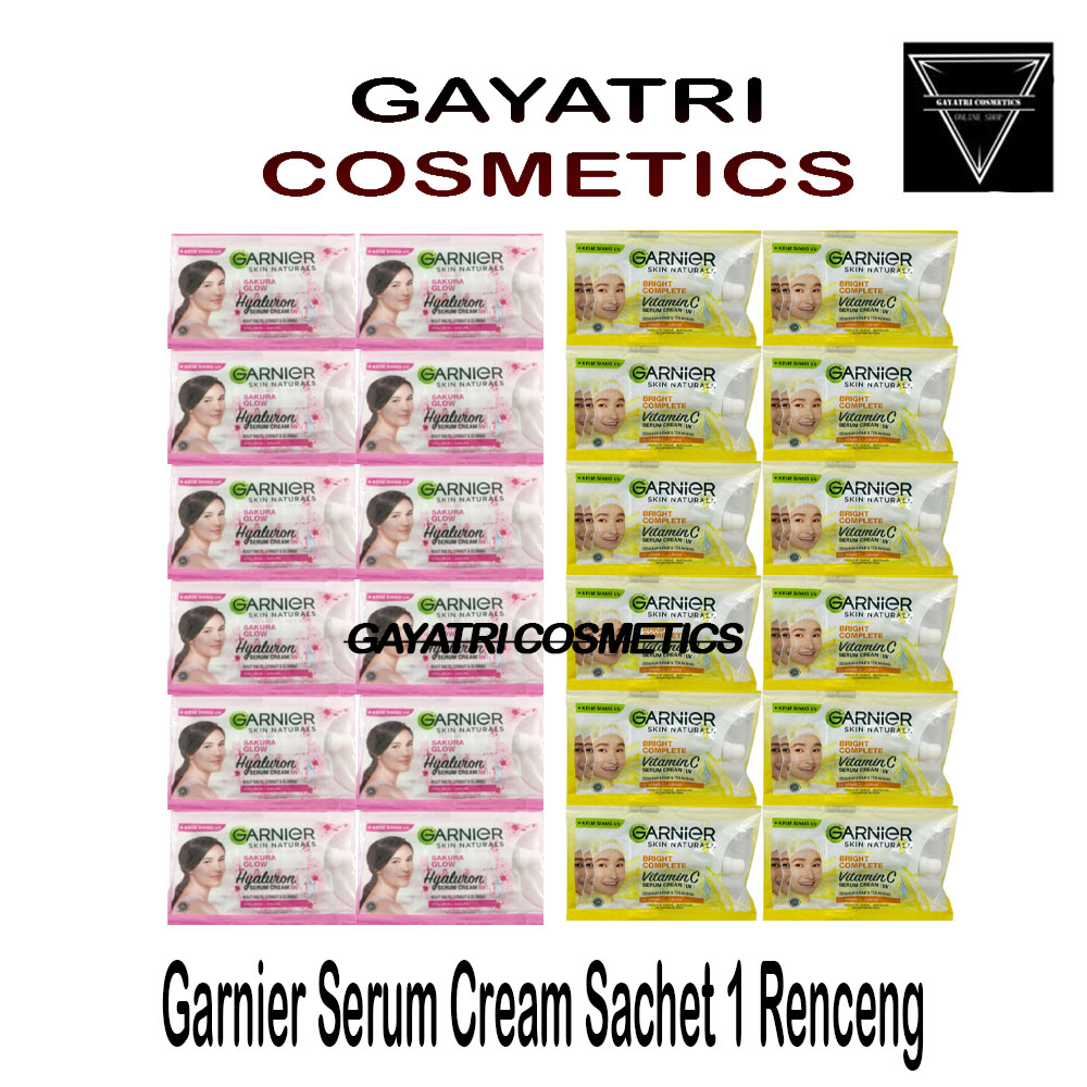 Garnier Serum Cream Sachet 7ml 1 Renceng Isi 12 Pcs