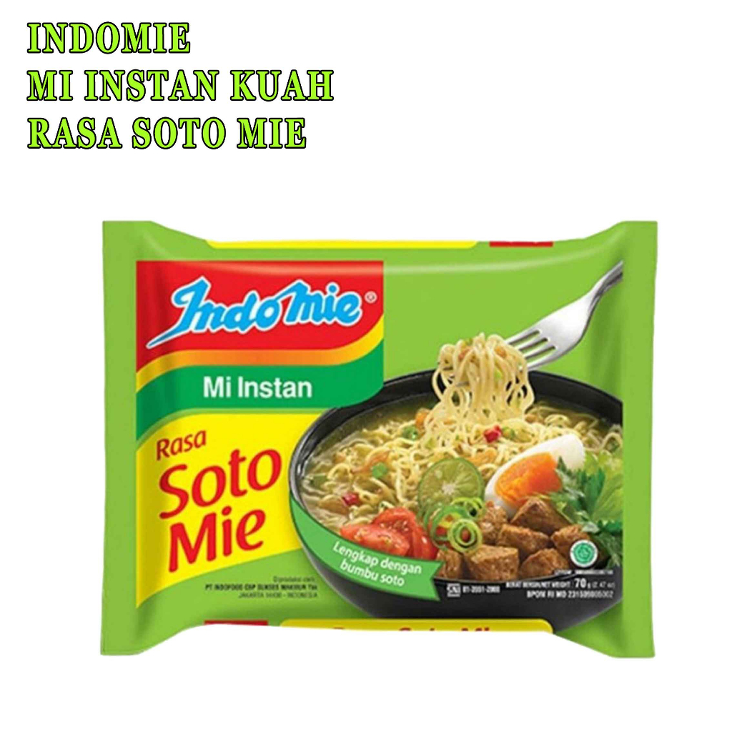 MIE INSTAN KUAH* INDOMIE RASA SOTO MIE 70g* KUAH SOTO