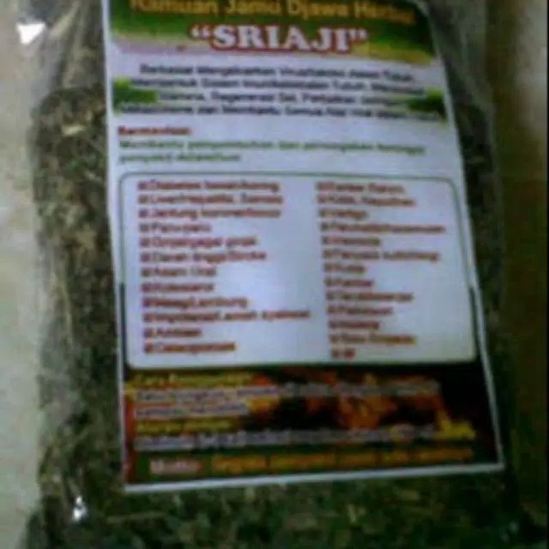 Ramuan Jamu Djawa Herbal Sriaji isi 2 Bungkus