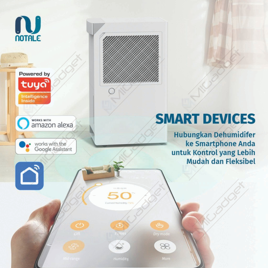 Notale Grandia Pro Smart Dehumidifier WiFi 35 Liter/Hari