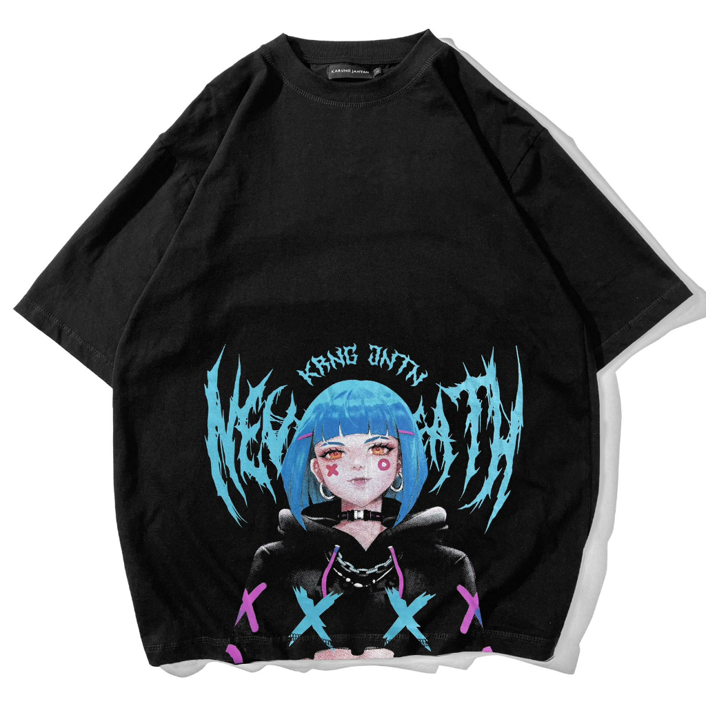 [Oversize] BAJU KAOS OVERSIZE / OVERSIZE T-SHIRT &quot;Blue Hair&quot;