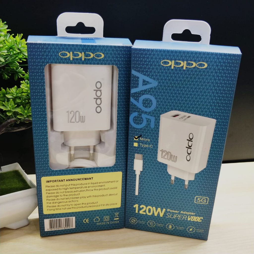 CHARGER OPPO A95 SUPERVOOC 120W FAST CHARGING MICRO TYPE C PROMO SEN