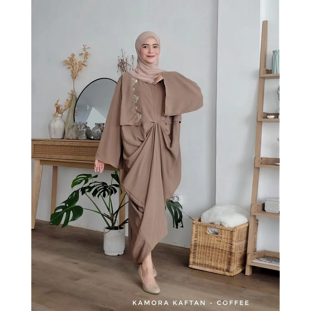 KAMORA KAFTAN / KAFTAN DRESS / DRESS KAFTAN / GAMIS KAFTAN / DRESS LEBARAN / GAMIS LEBARAN / DRESS