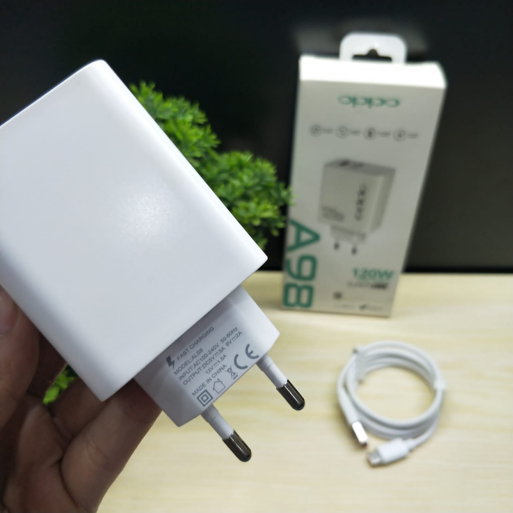CHARGER OPPO A98 SUPERVOOC 120W FAST CHARGING MICRO TYPE C BY SMOLL