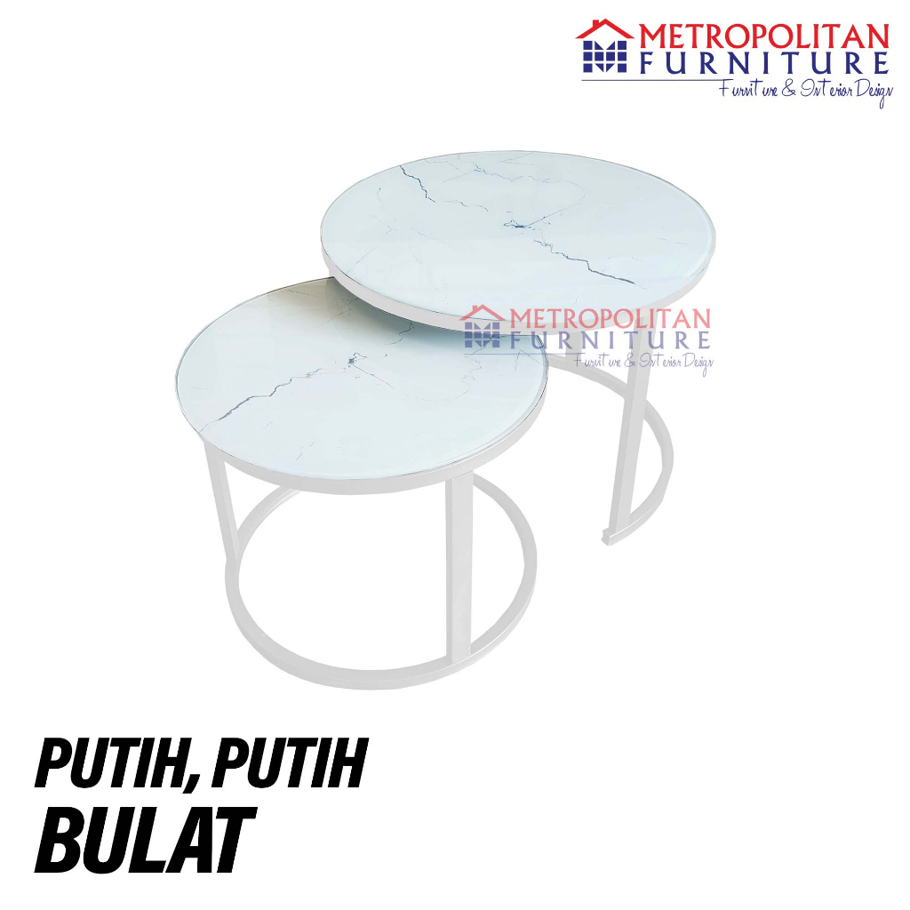 Meja Tamu Sudut Coffee Table 2 Susun Kaca Minimalis