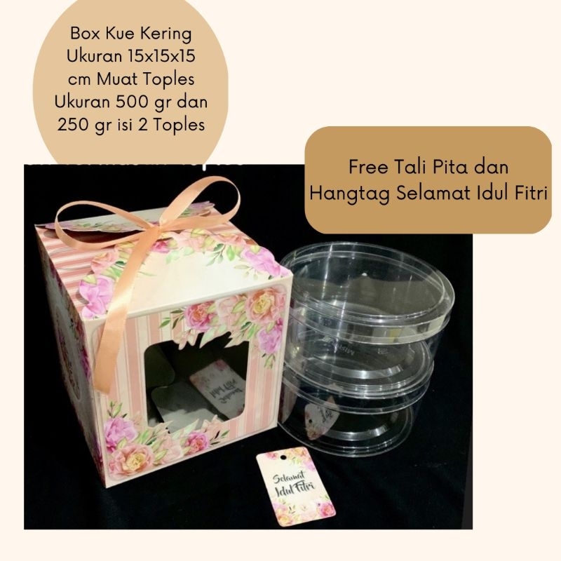 Box Kue Kering 15x15x15 cm Muat Toples 500 gram isi 2 / Box Muat Toples 250 gram isi 3 / Box Kuker /