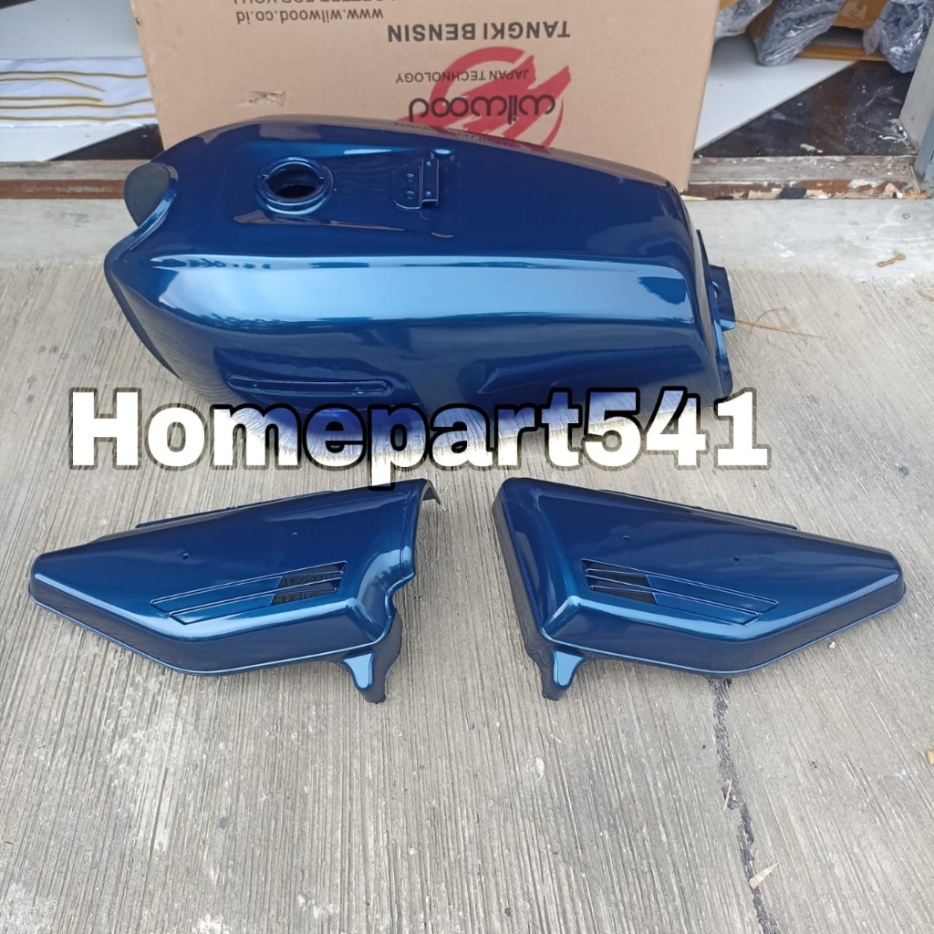 PAKET TANGKI GL 100 SET BOK AKI GL100 WARNA BIRU POLOSAN
