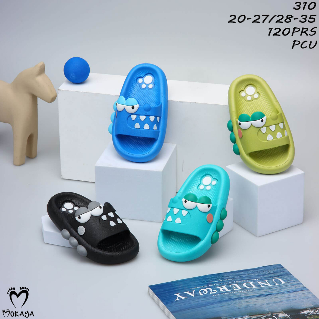 Sandal Slop Anak Jelly Import Lentur Empuk Mokaya Model Dino Buaya Murah