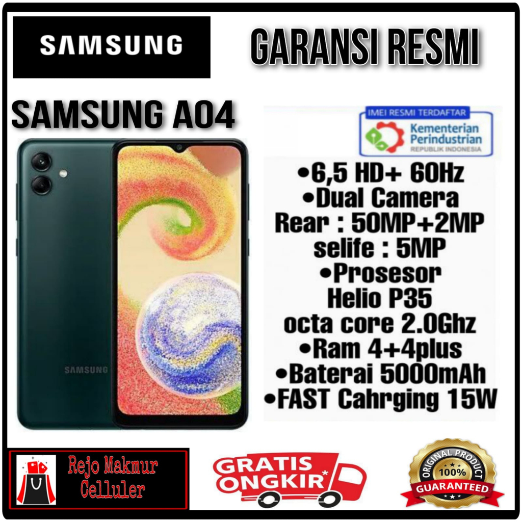 hp samsung galaxy A04 ram 4 64gb A04e 3 32gb 64gb a03 core 2 32gb A04s 4gb 128gb garansi resmi sein 