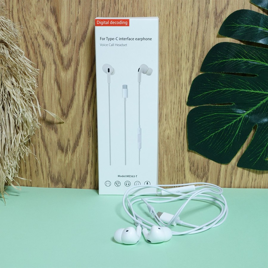 HEADSET TYPE C GAMING HANDSFREE ME563 TYPE C HEADSET EARPHONE HANDSFREE TYPE C