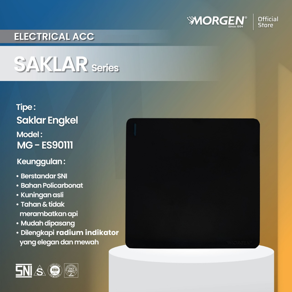 Morgen Saklar Engkel Premium MG ES90111 SNI Serial Elektrik Series